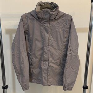 The North Face Gray Rain Jacket with Hood